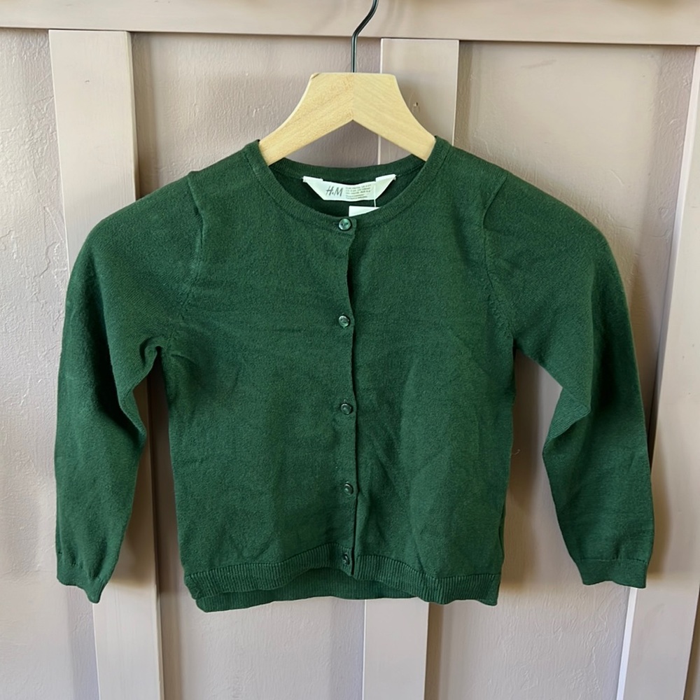 H&M green cardigan new